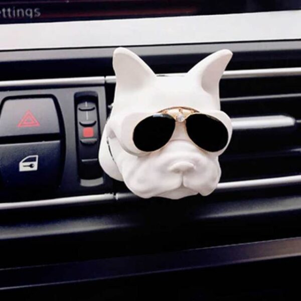 Bouledogue Avenue Blanc Désodorisant Voiture Bouledogue Français