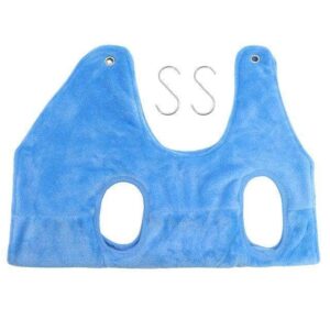 Bouledogue Avenue Blue / M Dog Cat Hammock Helper Soft Flannel Pet Grooming Hammocks Restraint Bag Harness for Nail Clip Trimming Bathing with 2 Hook