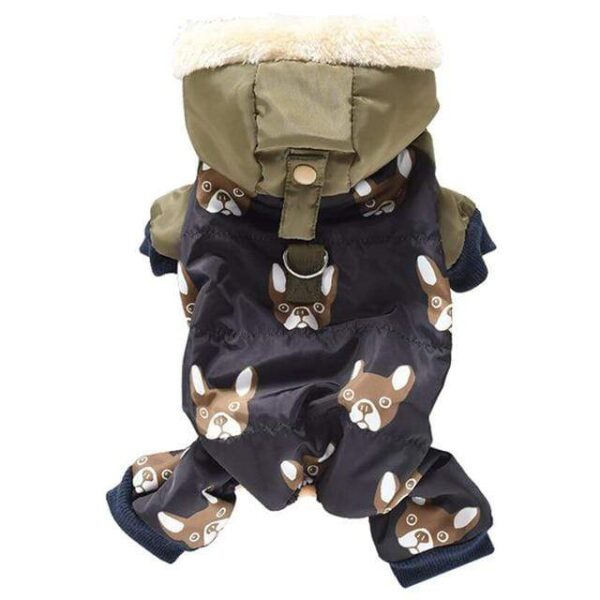 Bouledogue Avenue Pour Bouli Noir / L Doudoune 4 membres motif Bouledogue