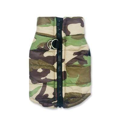 Bouledogue Avenue Pour Bouli Camouflage - Forêt / L Doudoune sans manches Waterproof - 11 coloris