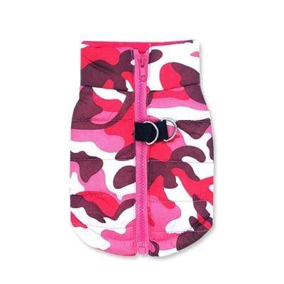 Bouledogue Avenue Pour Bouli Camouflage - Fuschia / L Doudoune sans manches Waterproof - 11 coloris