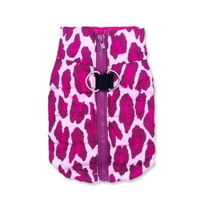Bouledogue Avenue Pour Bouli Léopard - Fuschia / L Doudoune sans manches Waterproof - 11 coloris