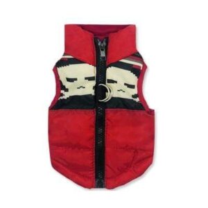 Bouledogue Avenue Pour Bouli Têtes de mort - Rouge / M Doudoune sans manches Waterproof - 11 coloris