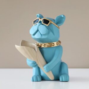 Bouledogue Avenue Pour Humains Bleu Figurine Bouledogue Français