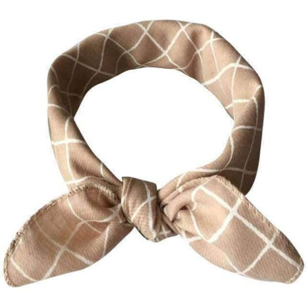 Bouledogue Avenue Pour Bouli Beige à Carreaux Foulards en Coton pour Bouledogues