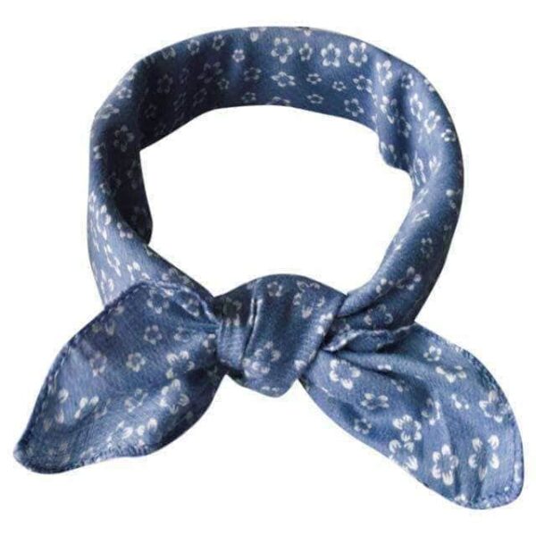 Bouledogue Avenue Pour Bouli Bleu à Fleurs Foulards en Coton pour Bouledogues