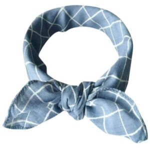 Bouledogue Avenue Pour Bouli Bleu Clair Foulards en Coton pour Bouledogues
