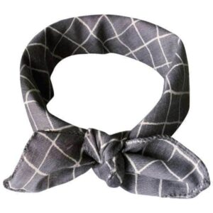 Bouledogue Avenue Pour Bouli Gris à Carreaux Foulards en Coton pour Bouledogues