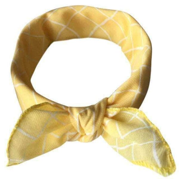 Bouledogue Avenue Pour Bouli Jaune Carreaux Foulards en Coton pour Bouledogues