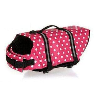 Bouledogue Avenue Rouge Pois / XXS Gilet de sauvetage pour chien - 11 couleurs