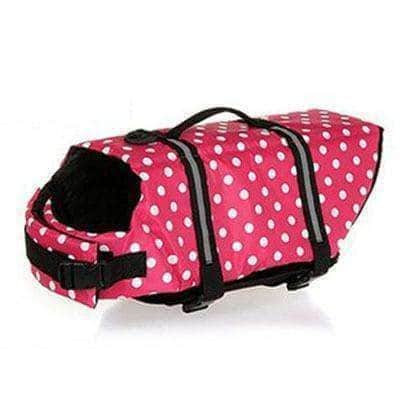 Bouledogue Avenue Rouge Pois / XXS Gilet de sauvetage pour chien - 11 couleurs
