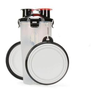 Bouledogue Avenue Pour Bouli Blanc Gourde 2 en 1 + Deux Bols rétractables