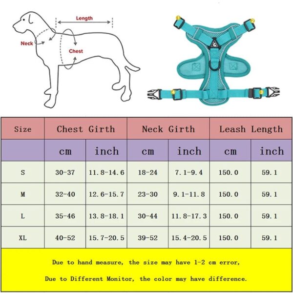 Harnais Anti-Traction et Laisse pour Bouledogue Français harness