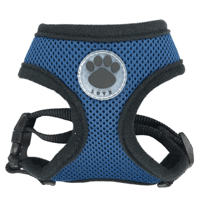 Bouledogue Avenue Pour Bouli Bleu fonce / XS Harnais Respirant Souple - Patte de Chien