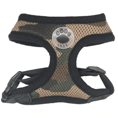Bouledogue Avenue Pour Bouli Camouflage / XS Harnais Respirant Souple - Patte de Chien