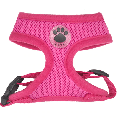 Bouledogue Avenue Pour Bouli Rose fonce / XS Harnais Respirant Souple - Patte de Chien