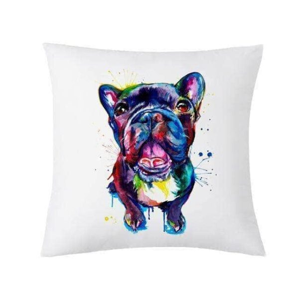 Bouledogue Avenue Pour Humains 45 x 45 cm / 2 Housse de coussin - Bouledogue Français