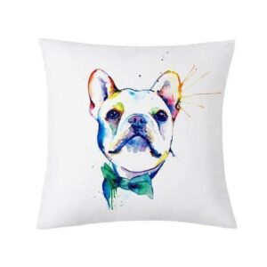 Bouledogue Avenue Pour Humains 45 x 45 cm / 4 Housse de coussin - Bouledogue Français