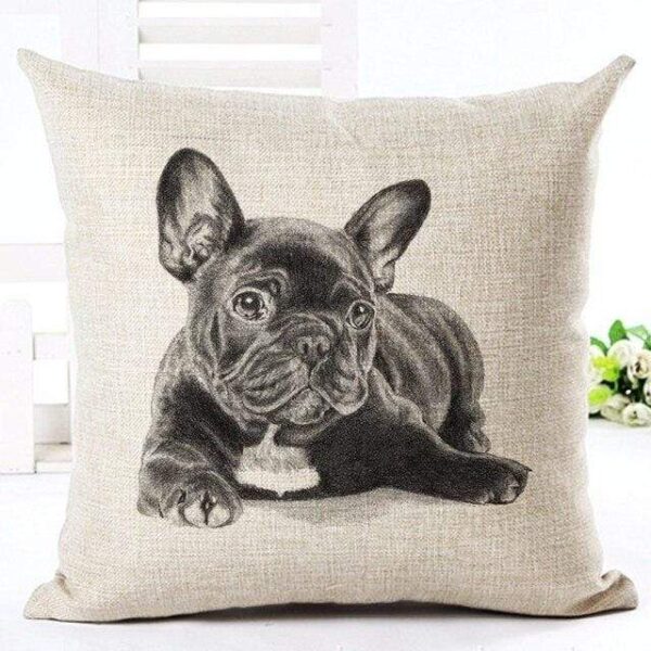 Bouledogue Avenue Pour Humains 450mm*450mm / 2 Housse de coussin - Bouledogue Français
