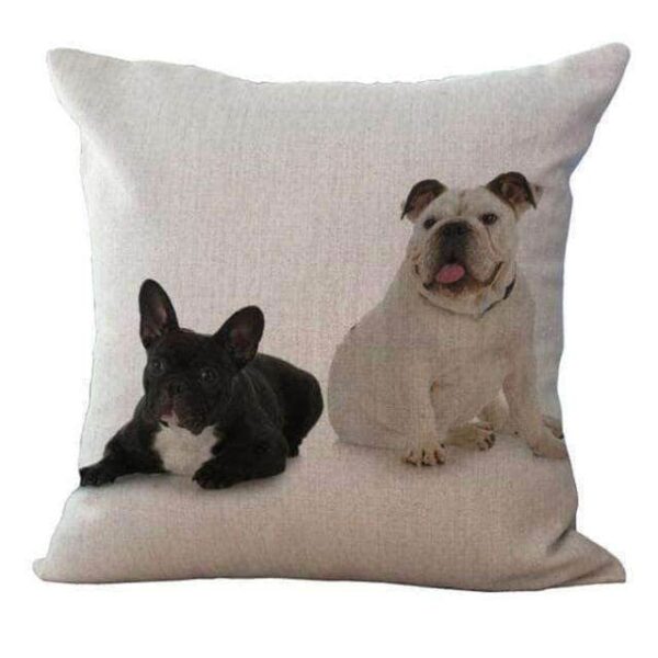 Bouledogue Avenue Pour Humains Housse de coussin - Bouledogue Français