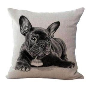 Bouledogue Avenue Pour Humains Housse de coussin - Bouledogue Français