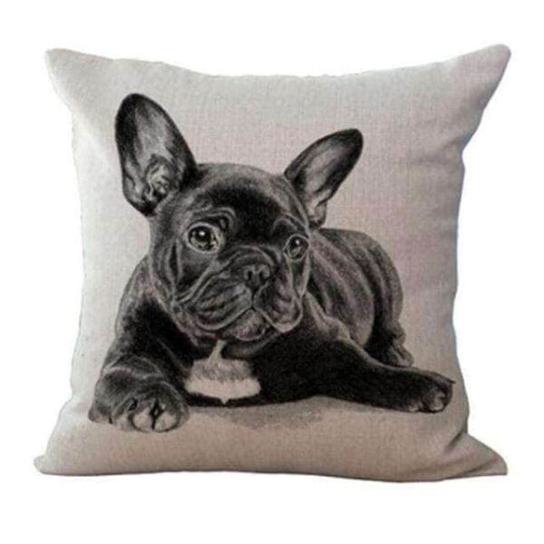 Bouledogue Avenue Pour Humains Housse de coussin - Bouledogue Français