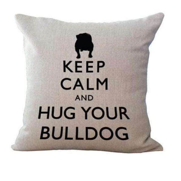 Bouledogue Avenue Pour Humains Housse de coussin - Bouledogue Français