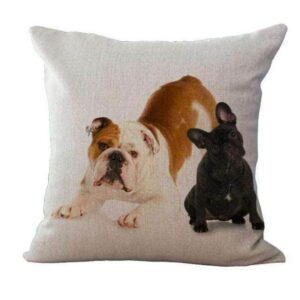 Bouledogue Avenue Pour Humains Housse de coussin - Bouledogue Français