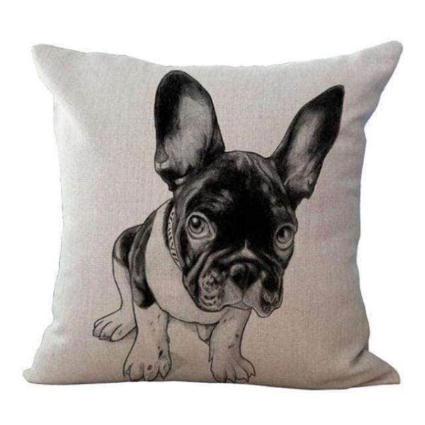 Bouledogue Avenue Pour Humains Housse de coussin - Bouledogue Français