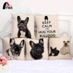 Bouledogue Avenue Pour Humains Housse de coussin - Bouledogue Français