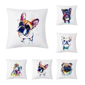 Bouledogue Avenue Pour Humains Housse de coussin - Bouledogue Français
