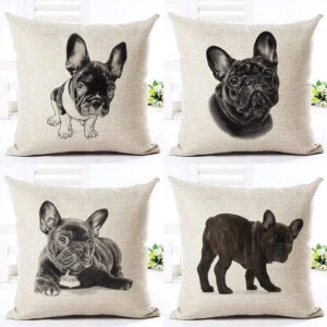 Bouledogue Avenue Pour Humains Housse de coussin - Bouledogue Français