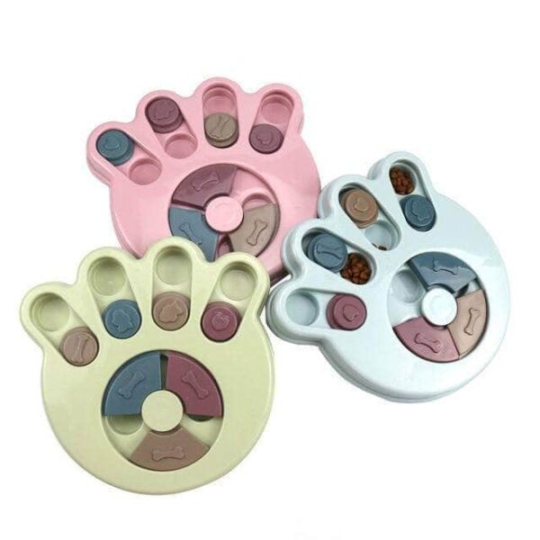 Bouledogue Avenue Pour Bouli Empreinte De Patte 1 Pièce / Rose Jouet Puzzle Distributeur De Nourriture Antidérapant