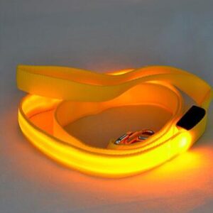 Bouledogue Avenue Pour Bouli Yellow / Width 25mm Laisse Lumineuse LED