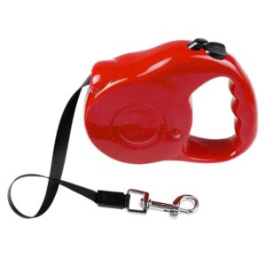 Bouledogue Avenue Pour Bouli Rouge / 5 Mètres / 15KG Laisse Rétractable à Extension
