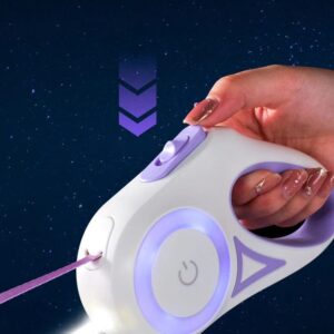 Laisse Rétractable Automatique avec LED – Promenades Sécurisées pour Bouledogue Français Dog Supplies