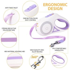 Laisse Rétractable Automatique avec LED – Promenades Sécurisées pour Bouledogue Français Dog Supplies