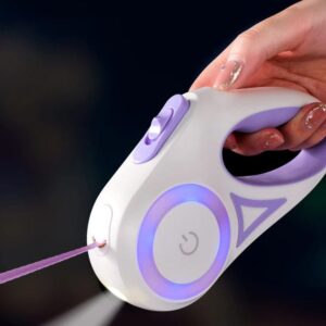 Laisse Rétractable Automatique avec LED – Promenades Sécurisées pour Bouledogue Français Dog Supplies