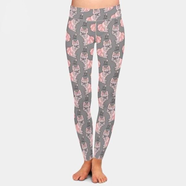 Bouledogue Avenue Leggings Femme Décor Bouledogue Français