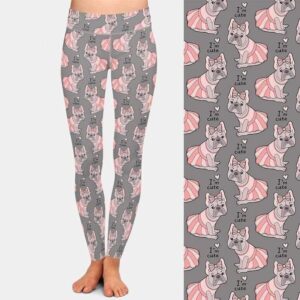 Bouledogue Avenue Leggings Femme Décor Bouledogue Français