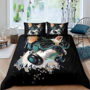 Bouledogue Avenue Pour Humains 3 / Double200x200cm Linge de lit - Bouledogue français