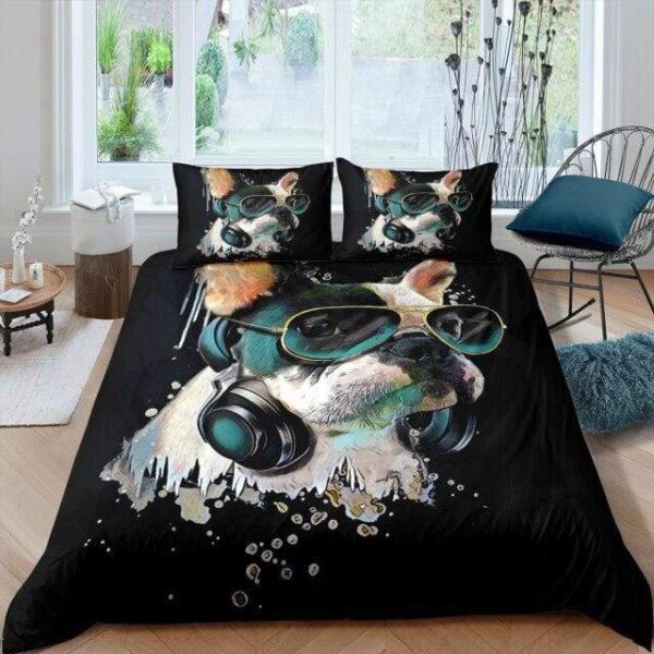 Bouledogue Avenue Pour Humains 3 / Double200x200cm Linge de lit - Bouledogue français