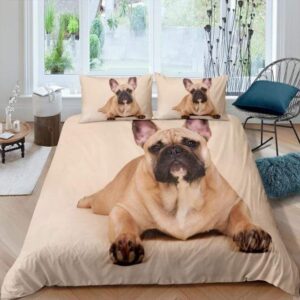 Bouledogue Avenue Pour Humains 4 / Double200x200cm Linge de lit - Bouledogue français