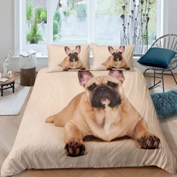 Bouledogue Avenue Pour Humains 4 / Double200x200cm Linge de lit - Bouledogue français