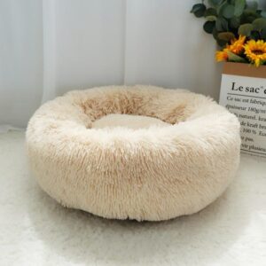 Bouledogue Avenue Light Coffee / Diameter 50cm / SPAIN Lit Pouf en Peluche