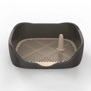 Bouledogue Avenue Pour Bouli Noir / S Litière Pratique pour Bouledogue à fond amovible