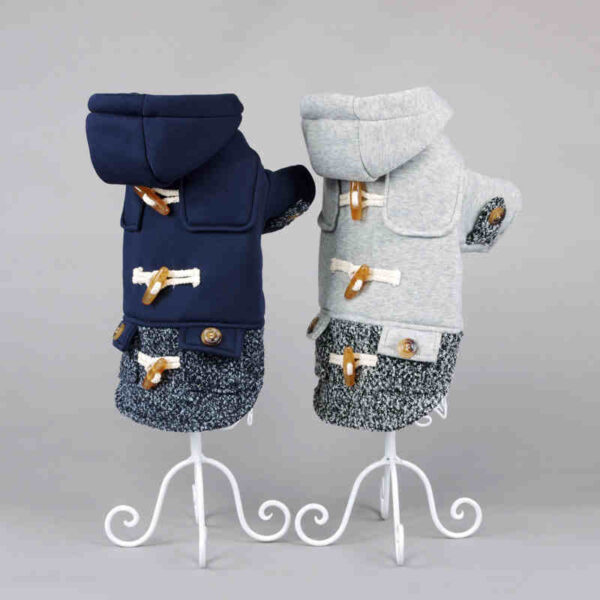 Bouledogue Avenue Manteau "Boutons" à Capuche pour chien