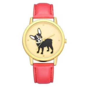 Bouledogue Avenue Rouge Montre Originale Bouledogue