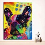 Bouledogue Avenue Pour Humains Peinture artisanale - Bouledogue Français