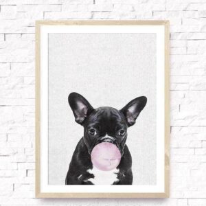 Bouledogue Avenue Pour Humains 13x18 cm Peinture - Bouledogue français